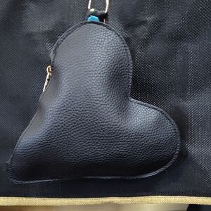 Chic Black Heart Mini Bag